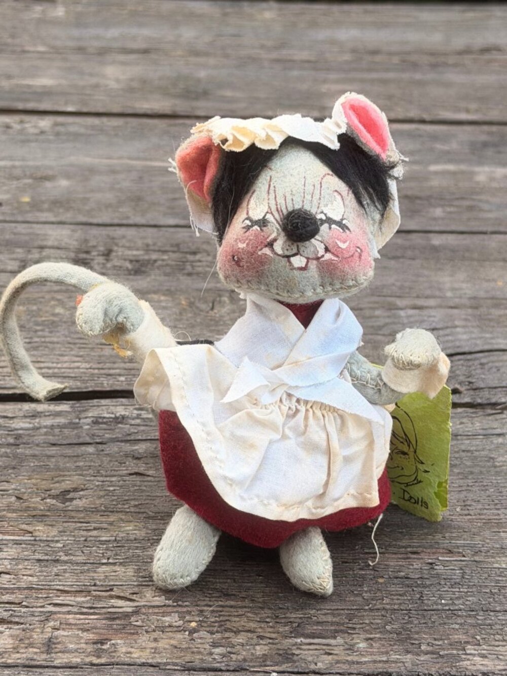 Vintage 1965 Annalee Mobilitee THANKSGIVING Pilgrim Harvest Mouse Eyes Closed